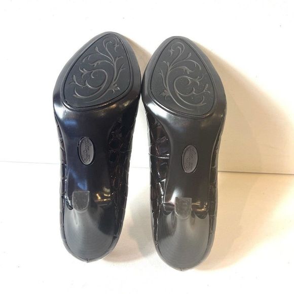 Eurosoft by Sofft Women's Size 8.5 M Pumps Glossy Croc Print Slip On Brown Heels - Picture 12 of 12